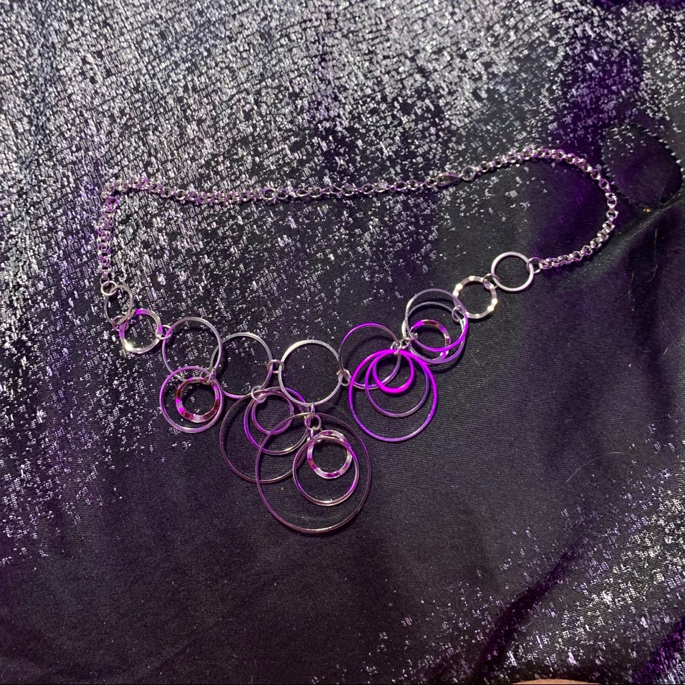 silver hoop necklace